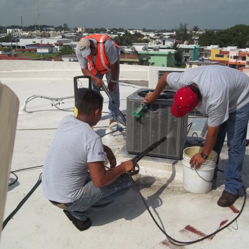 Aire acondicionando mantenimiento